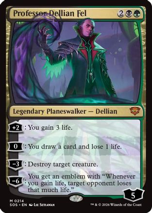 Professor Dellian Fel (SOS-214)  - Secrets of Strixhaven