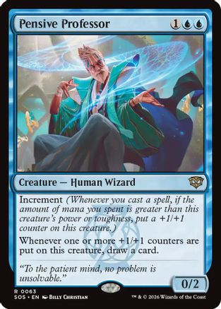 Pensive Professor (SOS-063)  Foil - Secrets of Strixhaven