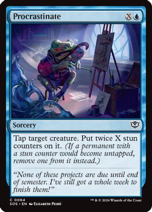 Procrastinate (SOS-064)  Foil - Secrets of Strixhaven