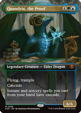 Quandrix, the Proof (Borderless) (SOS-286)  Foil - Secrets of Strixhaven