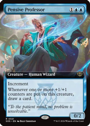 Pensive Professor (Extended Art) (SOS-321)  - Secrets of Strixhaven