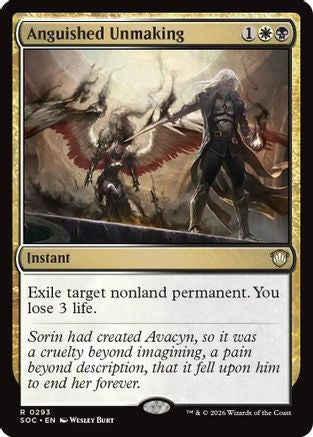 Anguished Unmaking (SOC-293)  - Commander: Secrets of Strixhaven