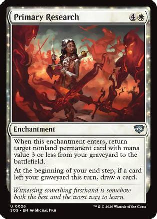 Primary Research (SOS-026)  Foil - Secrets of Strixhaven