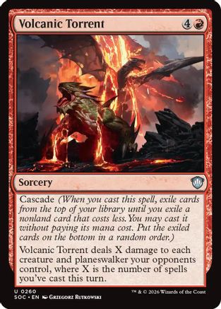Volcanic Torrent (SOC-260)  - Commander: Secrets of Strixhaven