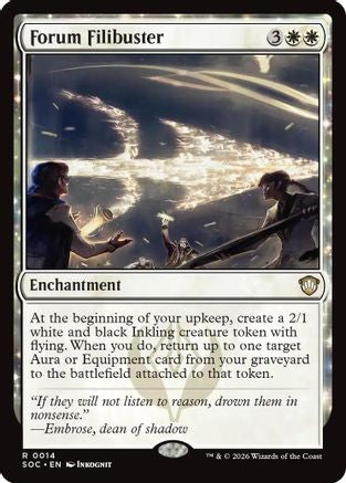Forum Filibuster (SOC-014)  - Commander: Secrets of Strixhaven