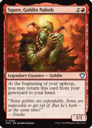 Squee, Goblin Nabob (SOC-254)  - Commander: Secrets of Strixhaven