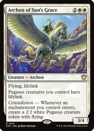 Archon of Sun's Grace (SOC-137)  - Commander: Secrets of Strixhaven