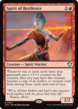 Spirit of Resilience (SOC-037)  - Commander: Secrets of Strixhaven