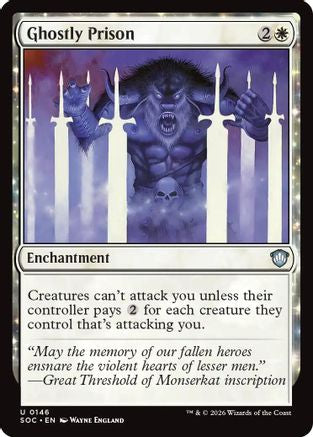 Ghostly Prison (SOC-146)  - Commander: Secrets of Strixhaven