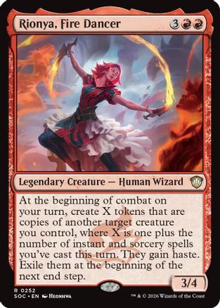 Rionya, Fire Dancer (SOC-252)  - Commander: Secrets of Strixhaven