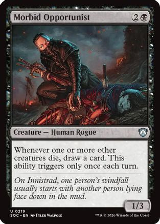 Morbid Opportunist (SOC-219)  - Commander: Secrets of Strixhaven