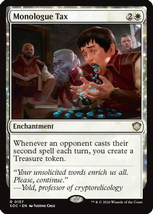 Monologue Tax (SOC-157)  - Commander: Secrets of Strixhaven