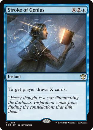 Stroke of Genius (SOC-203)  - Commander: Secrets of Strixhaven