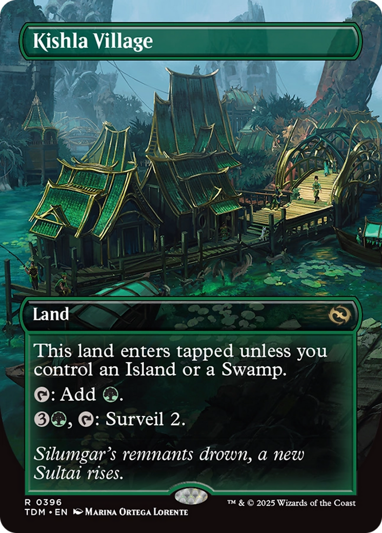 Kishla Village (Borderless) (TDM-396)  - Tarkir: Dragonstorm