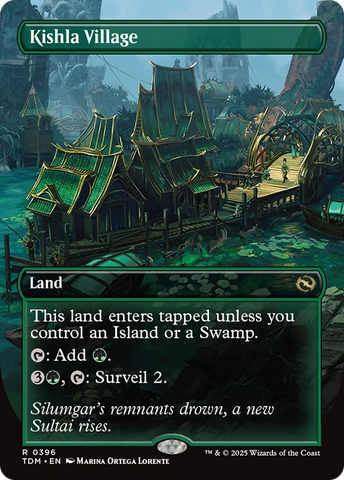 Kishla Village (Borderless) (TDM-396)  - Tarkir: Dragonstorm