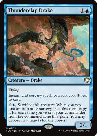 Thunderclap Drake (SOC-204)  - Commander: Secrets of Strixhaven