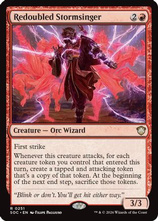 Redoubled Stormsinger (SOC-251)  - Commander: Secrets of Strixhaven