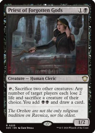 Priest of Forgotten Gods (SOC-225)  - Commander: Secrets of Strixhaven