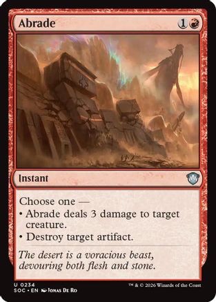 Abrade (SOC-234)  - Commander: Secrets of Strixhaven