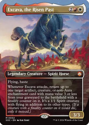 Excava, the Risen Past (Borderless) (SOC-002)  Foil - Commander: Secrets of Strixhaven