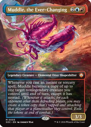 Muddle, the Ever-Changing (Borderless) (SOC-005)  Foil - Commander: Secrets of Strixhaven