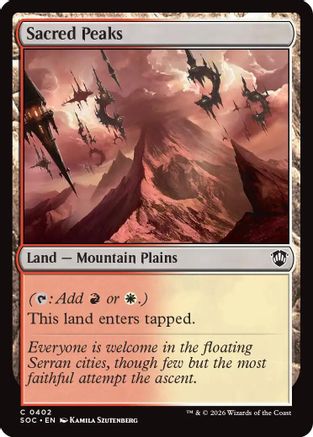Sacred Peaks (SOC-402)  - Commander: Secrets of Strixhaven