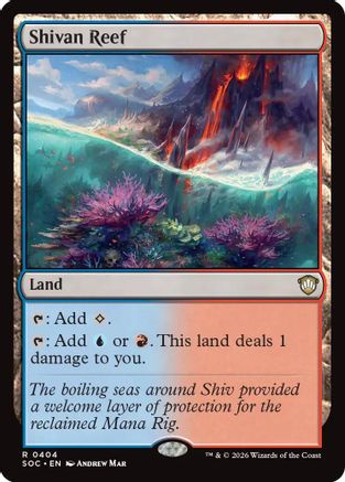 Shivan Reef (SOC-404)  - Commander: Secrets of Strixhaven