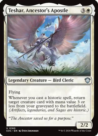 Teshar, Ancestor's Apostle (SOC-180)  - Commander: Secrets of Strixhaven