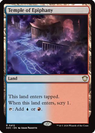 Temple of Epiphany (SOC-412)  - Commander: Secrets of Strixhaven