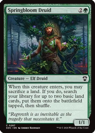 Springbloom Druid (SOC-287)  - Commander: Secrets of Strixhaven