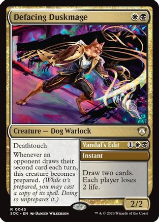 Defacing Duskmage (SOC-045)  - Commander: Secrets of Strixhaven