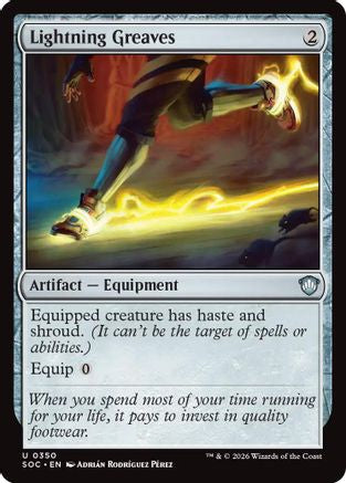 Lightning Greaves (SOC-350)  - Commander: Secrets of Strixhaven