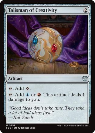 Talisman of Creativity (SOC-357)  - Commander: Secrets of Strixhaven