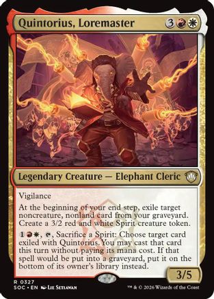 Quintorius, Loremaster (SOC-327)  - Commander: Secrets of Strixhaven