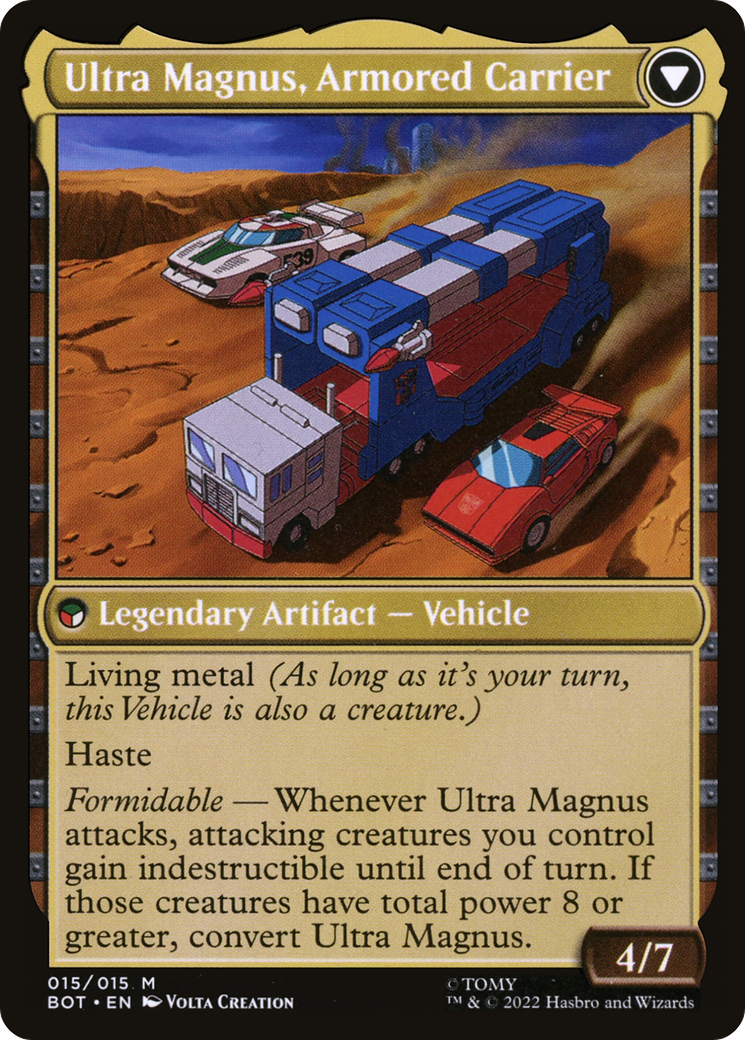 Ultra Magnus, Tactician (BOT-015)  - Transformers: (convertdfc)