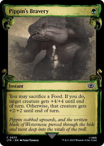 Pippin's Bravery (Showcase Scrolls) (LTR-633)  Foil - The Lord of the Rings: Tales of Middle-earth: (Showcase)