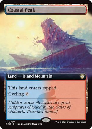 Coastal Peak (Extended Art) (SOC-100)  - Commander: Secrets of Strixhaven