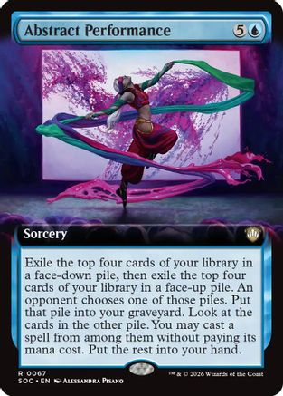 Abstract Performance (Extended Art) (SOC-067)  - Commander: Secrets of Strixhaven