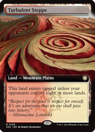 Turbulent Steppe (Extended Art) (SOC-106)  - Commander: Secrets of Strixhaven