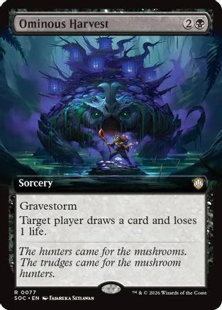 Ominous Harvest (Extended Art) (SOC-077)  - Commander: Secrets of Strixhaven