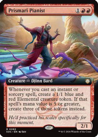Prismari Pianist (Extended Art) (SOC-082)  - Commander: Secrets of Strixhaven