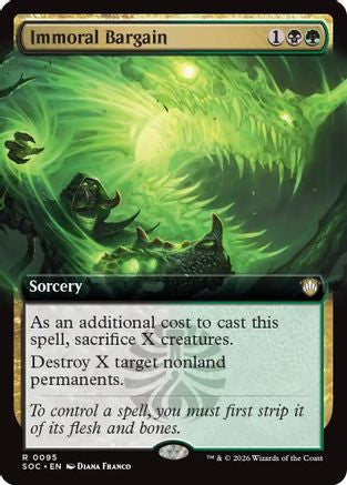 Immoral Bargain (Extended Art) (SOC-095)  - Commander: Secrets of Strixhaven
