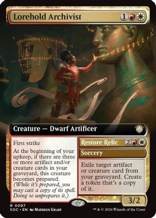 Lorehold Archivist (Extended Art) (SOC-097)  - Commander: Secrets of Strixhaven