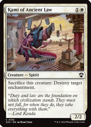 Kami of Ancient Law (SOC-150)  - Commander: Secrets of Strixhaven