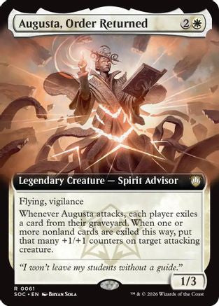 Augusta, Order Returned (Extended Art) (SOC-061)  - Commander: Secrets of Strixhaven