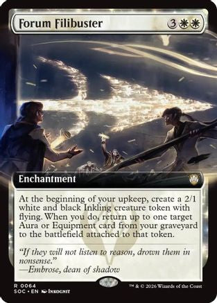 Forum Filibuster (Extended Art) (SOC-064)  - Commander: Secrets of Strixhaven