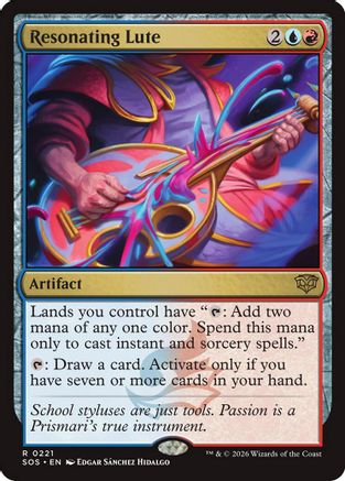 Resonating Lute (SOS-221)  Foil - Secrets of Strixhaven