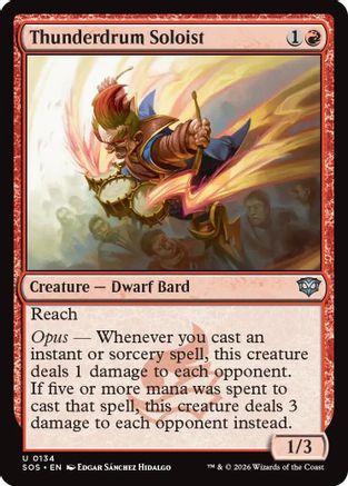 Thunderdrum Soloist (SOS-134)  Foil - Secrets of Strixhaven