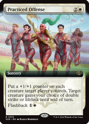 Practiced Offense (Extended Art) (SOS-313)  - Secrets of Strixhaven