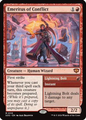 Emeritus of Conflict (SOS-113)  - Secrets of Strixhaven